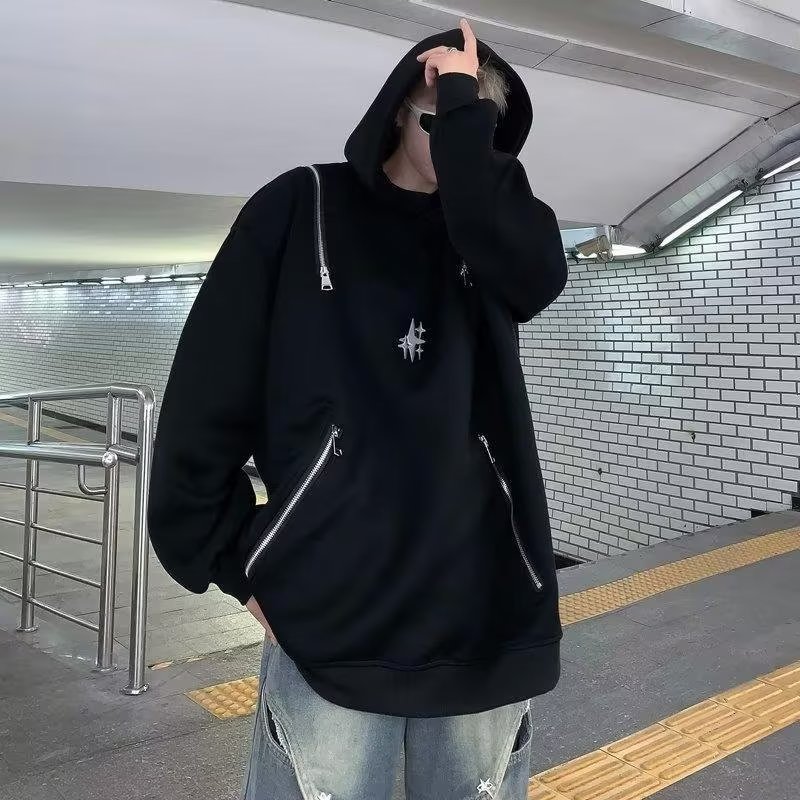 【网59】卫衣男款冬季美式重磅潮流套头帽衫宽松A079-611-P47,男装卫衣,电商A079