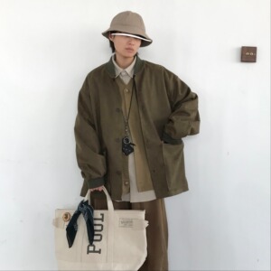 【281】外套工装男女同款圆领复古麂皮绒夹克A079-JK215-54图片