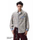 【网79】格子衫男友风男士衬衫衬衫A079-B426-P44，男装衬衫，电商A079