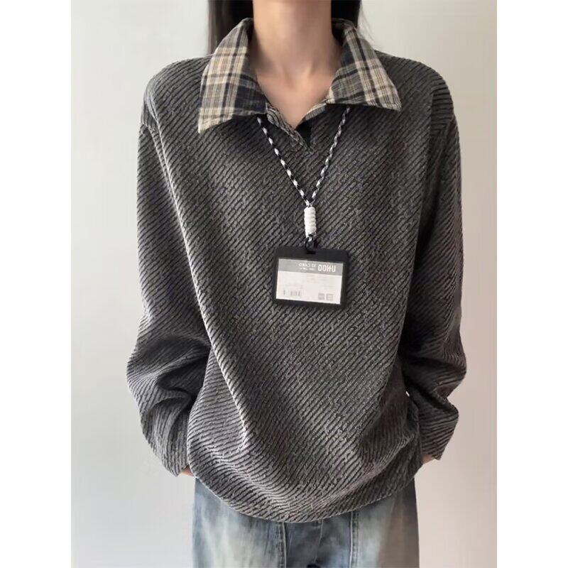 【网21】25长袖T恤女装大码内搭上衣2025秋季新款A079-WY28-P32,男装T恤,电商A079
