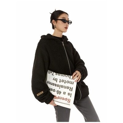 [004]针织卫衣外套男女潮牌情侣装上衣A079-Y251-P42