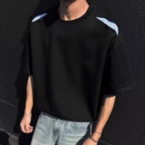 [003]假两件短袖T恤男宽松百搭休闲半袖体恤衣服A079-D920-P28，男装T恤，电商A079