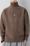 【网86】可翻领高领毛衣男冬季加绒加厚针织衫男A079-Y254-P45，男装针织衫/毛衣，电商A079