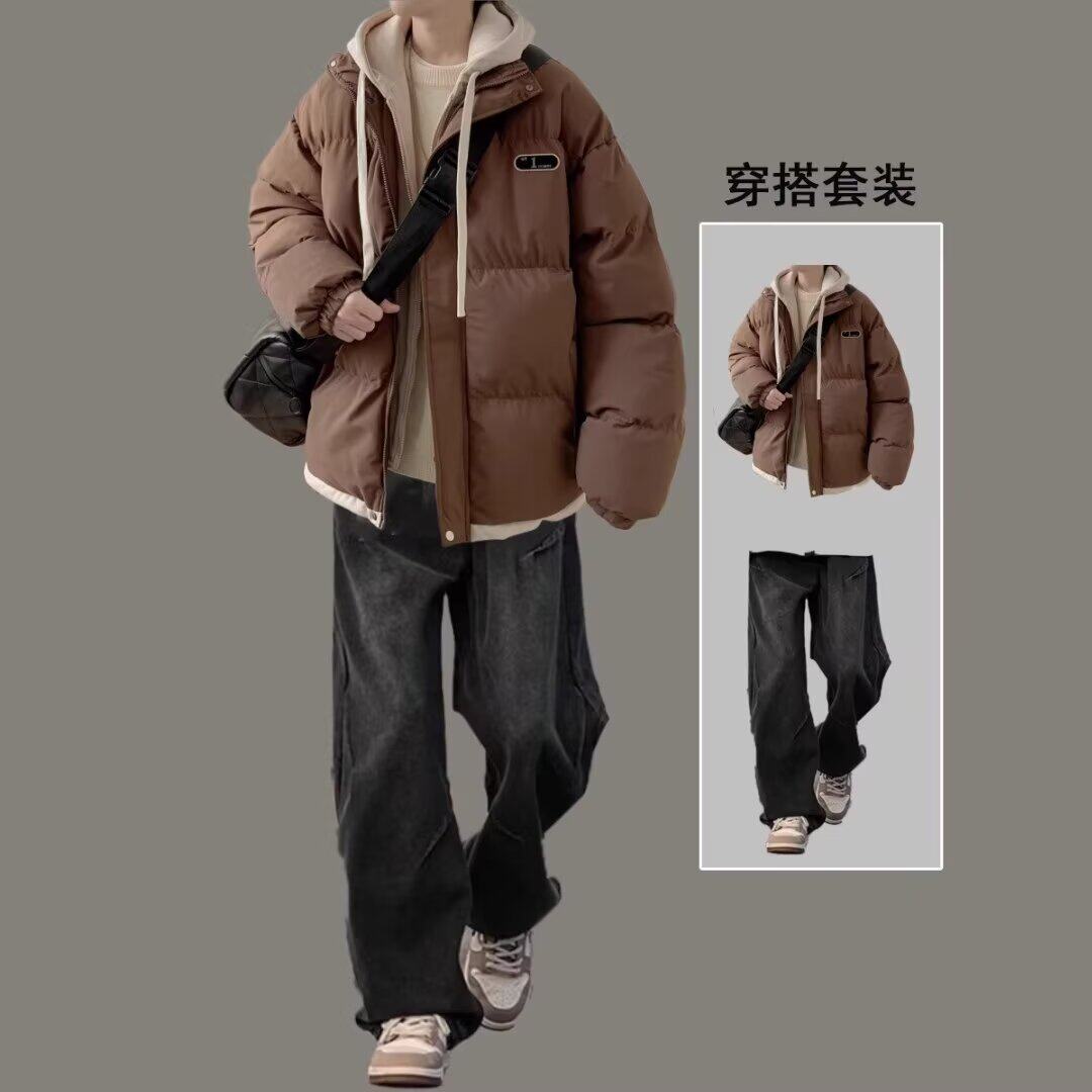 【网104】12冬季加厚棉服套装男生假两件棉衣外套A079-8029-P69,男装棉衣,电商A079