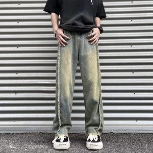 【7】牛仔裤男冬季直筒oversize阔腿裤A079-C611-P30图片