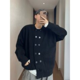 【166】双面呢短款针织毛衣外套简约不规则开衫风A079-R305-P59，男装针织衫/毛衣，电商A079