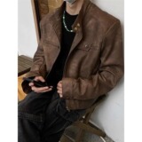 【网28】机车服夹克短款立领棒球服A079-762-69，男装夹克，电商A079