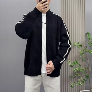 【网59】拉链针织开衫男士外套A079-M40-P51图片