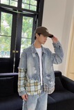 【网80】2025春秋新款宽松时尚夹克长袖牛仔夹克A079-F4013-P69，男装夹克，电商A079