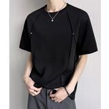 [003]男士短袖T恤圆领半袖宽松体恤男装落肩袖潮流A079-D911-P27，男装T恤，电商A079