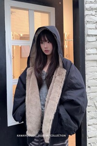 【77】新款棉花糖两面穿仿貂毛座山雕连帽棉服A079-M6041-P108图片