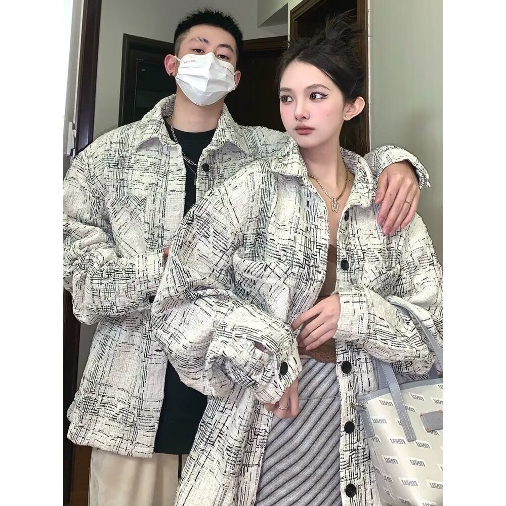 【网71】格子翻领外套男女秋季休闲百搭高级感A079-W1031-P46图片