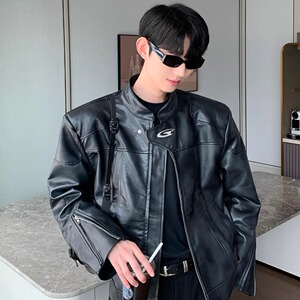 【网7】男宽松潮男短款垫肩夹克外套A079-8552-P75图片