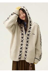 毛衣开衫重磅外套慵懒感帽衫A079-MY039-P72图片