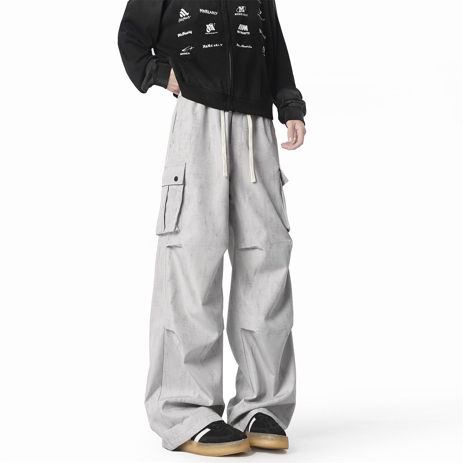 【网120】2025工装裤子男秋宽松阔腿休闲裤A079-K10142-P47,男装工装外套,电商A079