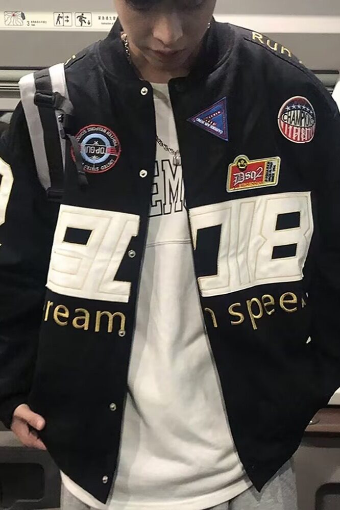 【网136】2外套秋冬款宽松情侣棒球服刺绣夹克男A079-J40-P61-71,男装夹克,电商A079