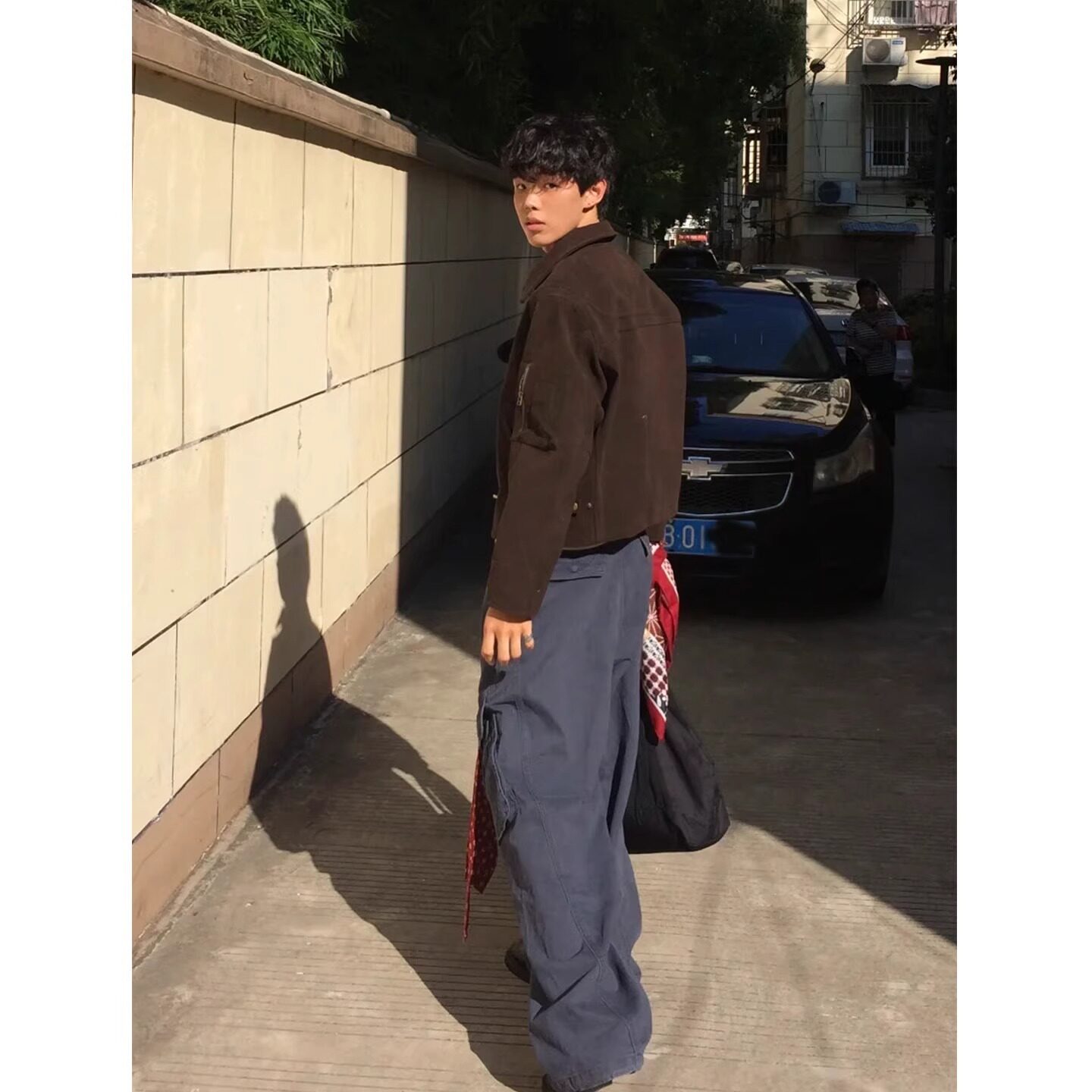 钱风重磅拼接外套A079-HT09-P77【网络图3】,男装夹克,电商A079