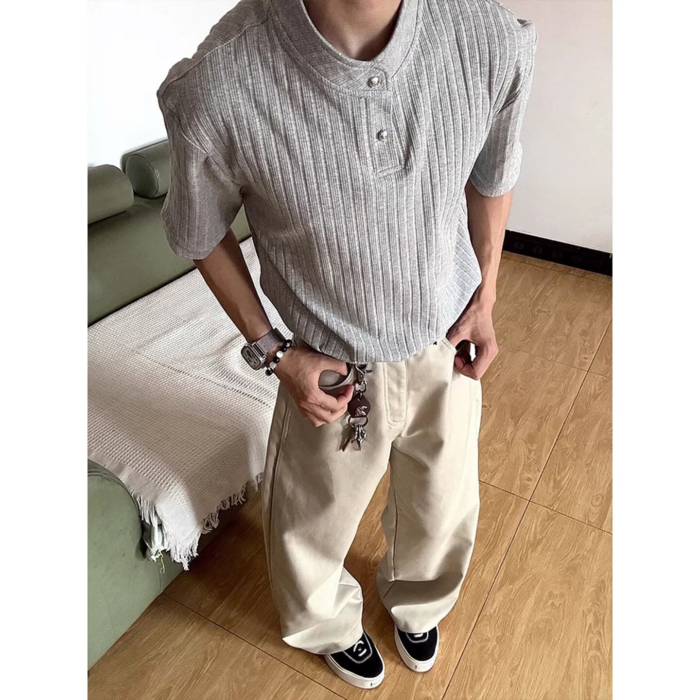 [003]短袖T恤男款夏季潮牌百搭半截袖上衣A079-S232-P38,男装T恤,电商A079