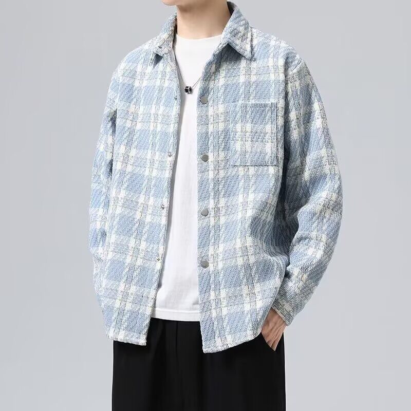 【208】小香风外套男款宽松休闲毛呢夹克A079-CS440-P46,男装夹克,电商A079