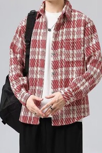 小香风外套男款宽松休闲毛呢夹克A079-CS440-P46图片