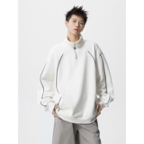 【网120】25高领卫衣男生2025春秋季新款条纹A079-T56-P39，男装卫衣，电商A079