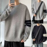 【网2】休闲秋冬款圆领针织衫A079-196-P58，男装针织衫/毛衣，电商A079