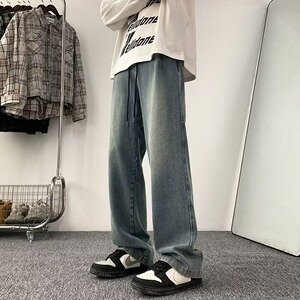 【270】星空纹牛仔裤男女2025新款美百搭休闲裤A079-K201-P47图片