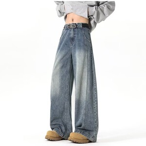 【002】5宽松休闲直筒阔腿长牛仔裤A079-K8898-P41图片