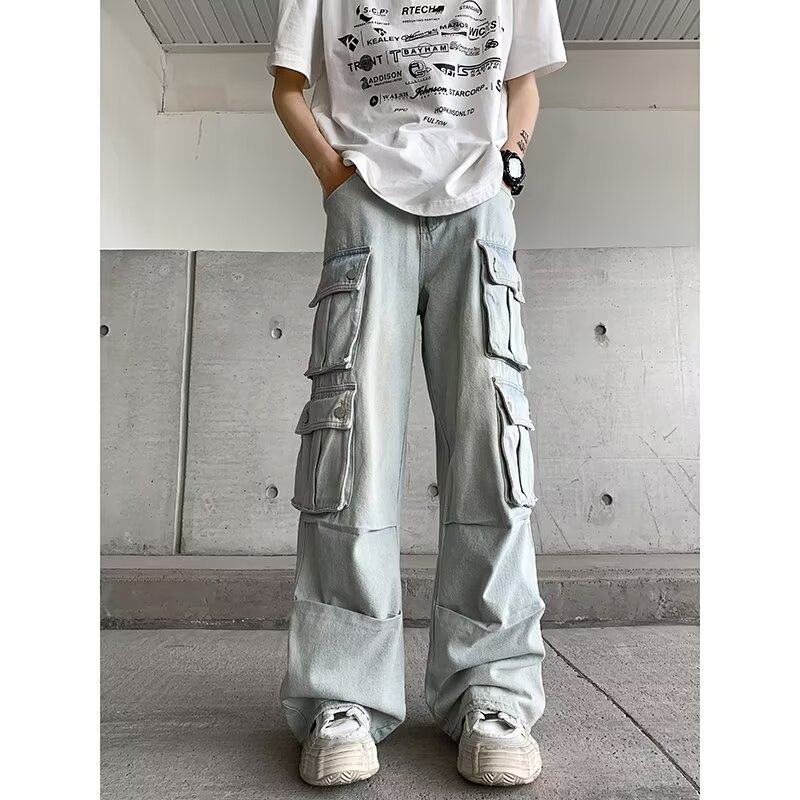 【网43】直筒显瘦宽松阔腿裤A079-G3108-P55,男装休闲裤,电商A079