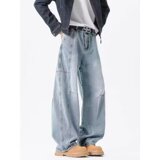 【255】水洗牛仔裤男直筒宽松裤子潮流百搭A079-K52-P46，男装牛仔裤，电商A079