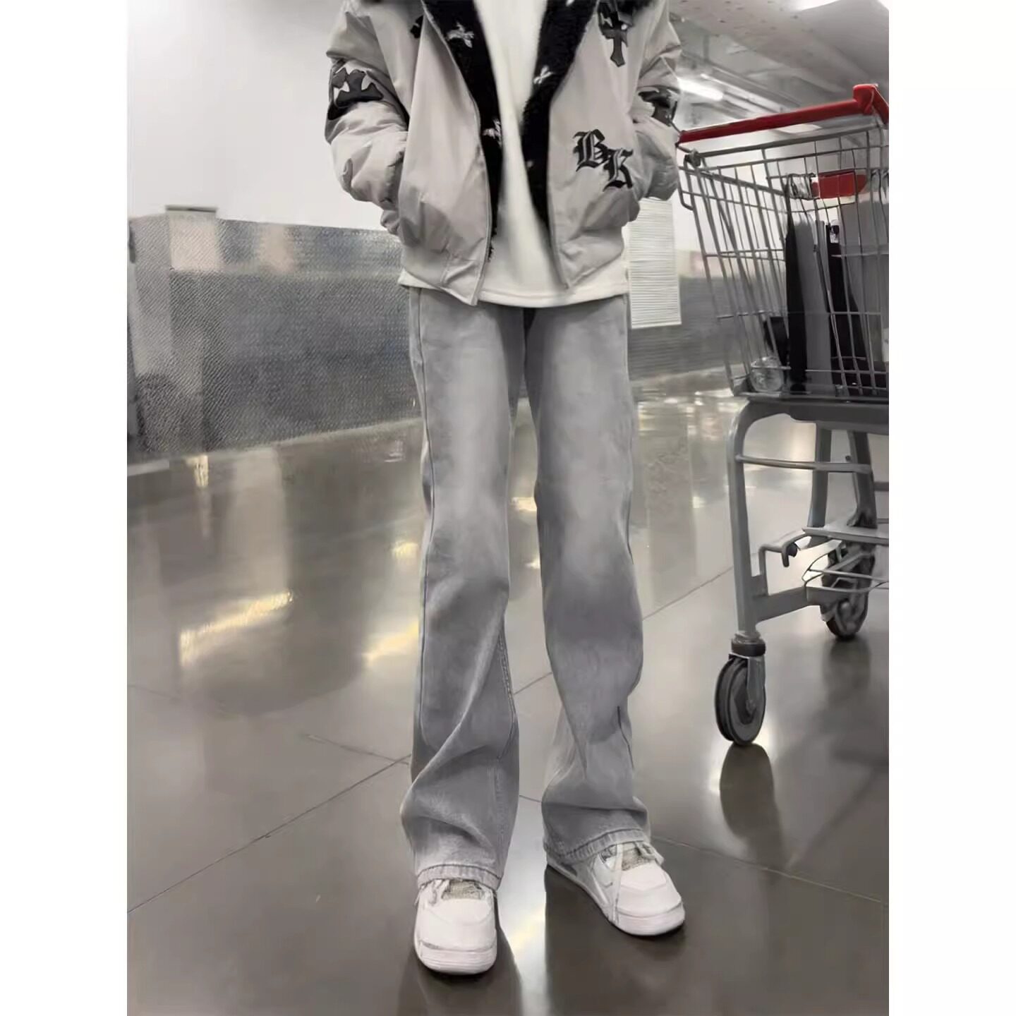 【008】仔裤男款显瘦显腿长裤子加绒直筒弯刀裤A079-8015-P42,男装卫衣,电商A079
