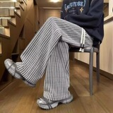 【网69】CK2025新款宽松休闲裤男韩版潮流百搭裤子A079-K153-P21，男装休闲裤，电商A079