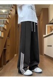 【235】5拼接加绒运动卫裤男宽松大码直筒A079-K164加绒-P40，男装休闲裤，电商A079