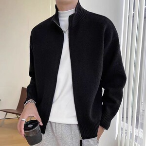 【2】5秋冬季新款男士立领夹克宽松针织毛衣A079-MY213-P55,男装针织衫/毛衣,电商A079