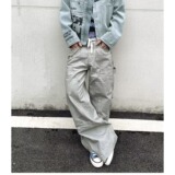 【网88】2025秋季泼墨弯刀牛仔裤宽松长裤A079-7301-P67，男装牛仔裤，电商A079