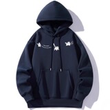 【网91】加绒加厚连帽卫衣小猫咪印花卫衣秋冬A079-LR1381-P43，男装卫衣，电商A079