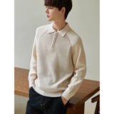 [005]半拉炼POLO领撞色套头插肩袖休闲A079-T401-P49，男装Polo衫，电商A079