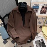 【网137】春季新款假两件衬衫男长袖A079*-C02-P49，男装衬衫，电商A079