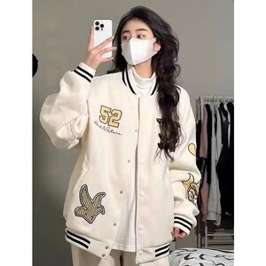 【262】25绣棒球服外套少女2025秋冬新款卫衣外套A079-JK39-P66图片