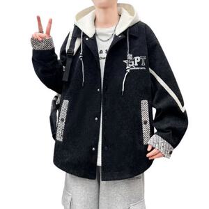 【网160】新款男士宽松连帽大码休闲上衣A079-JK005-P75-78图片