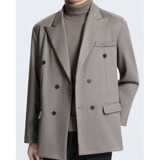 [001]男士双排扣百搭宽松休闲西服外套男装上衣A079-W26-P76，男装西服，电商A079