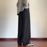 【网24】黑色格子裤窄版直筒垂感灯芯绒男裤秋冬A079-GK35-P28，男装休闲裤，电商A079