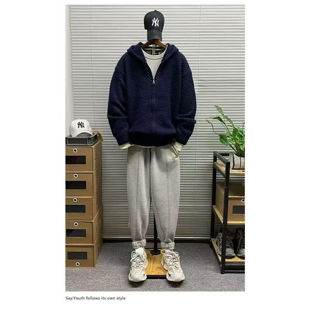 【网2】针织衫2025冬季新款加厚保暖叠穿上衣A079-YM92-P44,男装针织衫/毛衣,电商A079