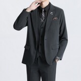 [001]西装套装男商务休闲新郎结婚礼西服三件套A079-TZ01-P74-183，男装西服套装，电商A079