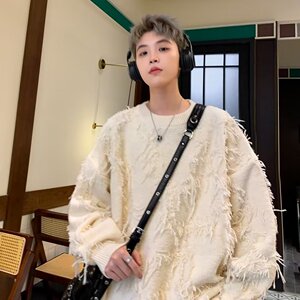 【网2】秋冬款坏感流苏毛衣男圆领针织衫A079-YM57-P60图片