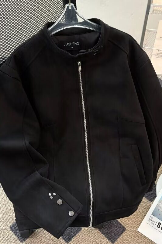 【网40】简约纯色重磅飞行员夹克男秋冬A079-JK32-P71,男装夹克,电商A079