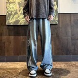 【008】美式高街牛仔裤男涂鸦破洞阔腿长裤A079-N1070-P44，男装牛仔裤，电商A079