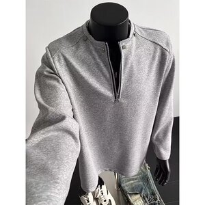 【001】5加绒加厚立领半拉链卫衣男休闲长袖T恤A079-WY16加绒-P39图片