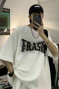 [003]短袖t恤男夏季衣半袖潮牌潮流男装五分袖上衣A079-T136-P15图片