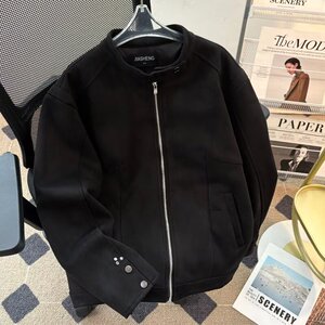 【网40】简约纯色重磅飞行员夹克男秋冬A079-JK32-P71图片
